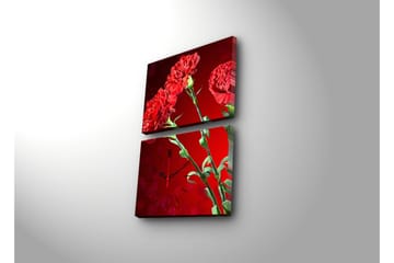 Dekorativ Canvasbilde med Klokke 2 Deler - Flerfarget - Interiør - Veggdekorasjon - Klokker