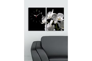 Dekorativ Canvasbilde med Klokke 2 Deler - Flerfarget - Interiør - Veggdekorasjon - Klokker
