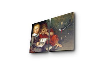 Dekorativ Canvasbilde med Klokke 2 Deler - Flerfarget - Interiør - Veggdekorasjon - Klokker