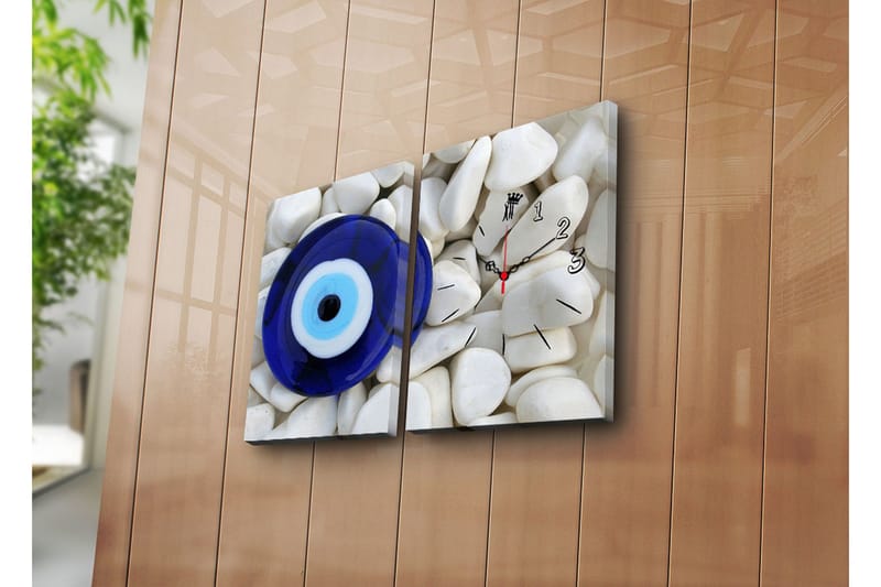 Dekorativ Canvasbilde med Klokke 2 Deler, Flerfarget