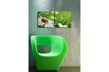 Dekorativ Canvasbilde med Klokke 2 Deler - Flerfarget - Interiør - Veggdekorasjon - Klokker