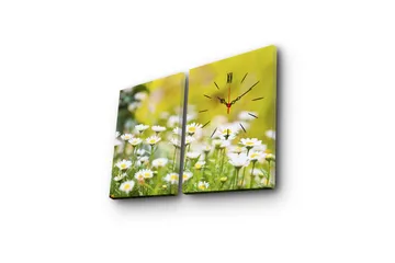 Dekorativ Canvasbilde med Klokke 2 Deler - Flerfarget - Interiør - Veggdekorasjon - Klokker