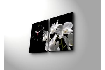 Dekorativ Canvasbilde med Klokke 2 Deler - Flerfarget - Interiør - Veggdekorasjon - Klokker