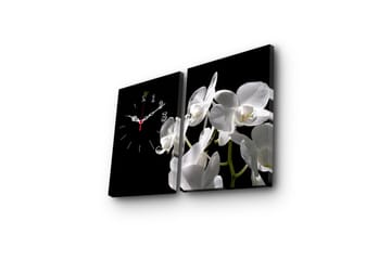 Dekorativ Canvasbilde med Klokke 2 Deler - Flerfarget - Interiør - Veggdekorasjon - Klokker