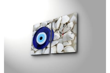 Dekorativ Canvasbilde med Klokke 2 Deler - Flerfarget - Interiør - Veggdekorasjon - Klokker