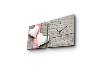 Dekorativ Canvasbilde med Klokke 2 Deler - Flerfarget - Interiør - Veggdekorasjon - Klokker