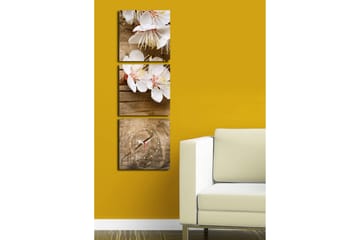 Dekorativ Canvasbilde med Klokke 3 Deler - Flerfarget - Interiør - Veggdekorasjon - Klokker