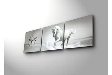 Dekorativ Canvasbilde med Klokke 3 Deler - Flerfarget - Interiør - Veggdekorasjon - Klokker