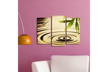 Dekorativ Canvasbilde med Klokke 3 Deler - Flerfarget - Interiør - Veggdekorasjon - Klokker