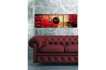 Dekorativ Canvasbilde med Klokke 3 Deler - Flerfarget - Interiør - Veggdekorasjon - Klokker