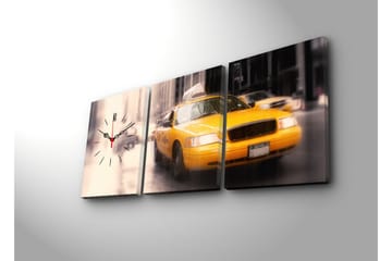 Dekorativ Canvasbilde med Klokke 3 Deler - Flerfarget - Interiør - Veggdekorasjon - Klokker