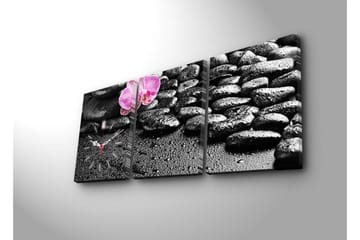 Dekorativ Canvasbilde med Klokke 3 Deler - Flerfarget - Interiør - Veggdekorasjon - Klokker