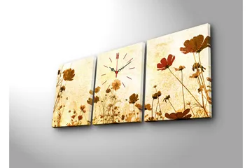 Dekorativ Canvasbilde med Klokke 3 Deler - Flerfarget - Interiør - Veggdekorasjon - Klokker