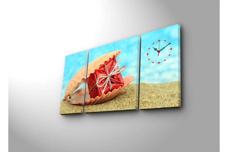 Dekorativ Canvasbilde med Klokke 3 Deler - Flerfarget - Interiør - Veggdekorasjon - Klokker