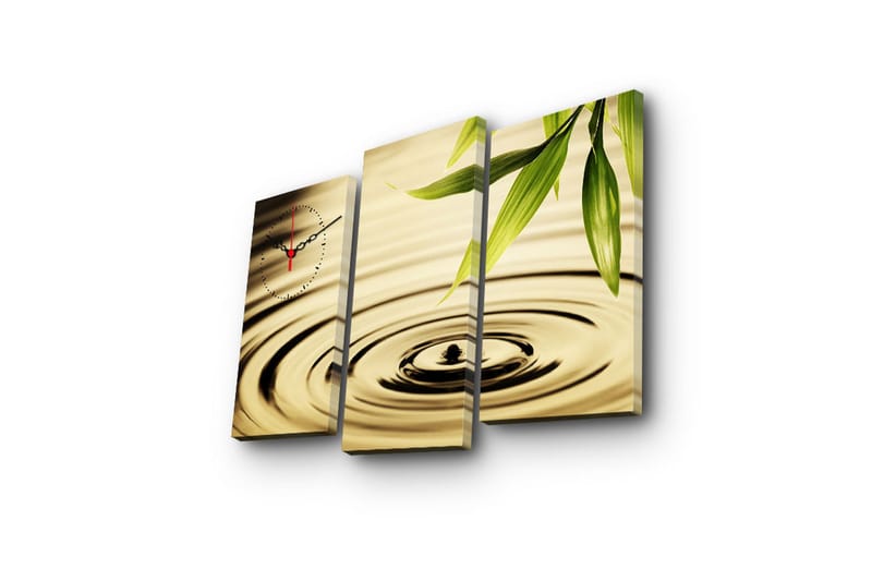 Dekorativ Canvasbilde med Klokke 3 Deler - Flerfarget - Interiør - Veggdekorasjon - Klokker