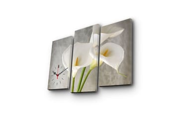 Dekorativ Canvasbilde med Klokke 3 Deler - Flerfarget - Interiør - Veggdekorasjon - Klokker