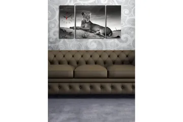 Dekorativ Canvasbilde med Klokke 3 Deler - Flerfarget - Interiør - Veggdekorasjon - Klokker