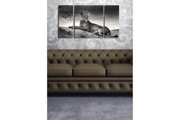 Dekorativ Canvasbilde med Klokke 3 Deler - Flerfarget - Interiør - Veggdekorasjon - Klokker