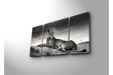 Dekorativ Canvasbilde med Klokke 3 Deler - Flerfarget - Interiør - Veggdekorasjon - Klokker