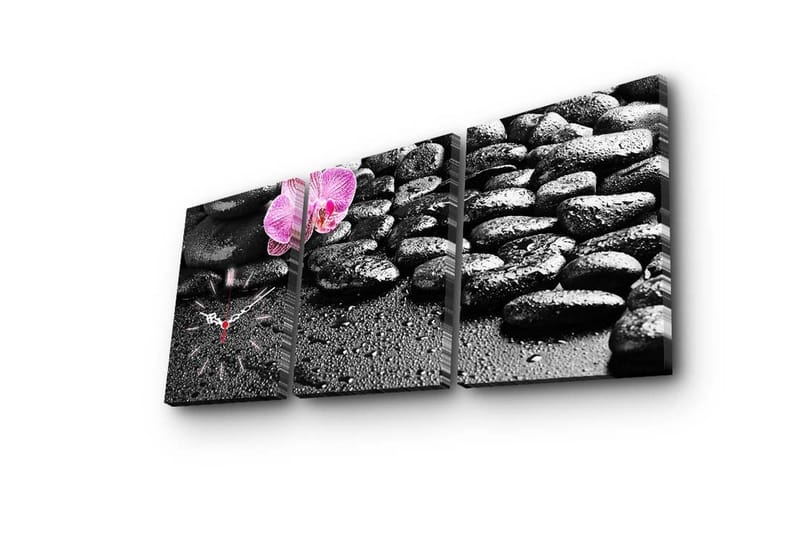 Dekorativ Canvasbilde med Klokke 3 Deler - Flerfarget - Interiør - Veggdekorasjon - Klokker