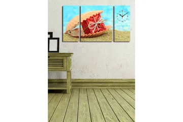 Dekorativ Canvasbilde med Klokke 3 Deler - Flerfarget - Interiør - Veggdekorasjon - Klokker