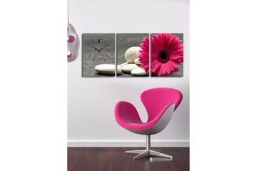 Dekorativ Canvasbilde med Klokke 3 Deler - Flerfarget - Interiør - Veggdekorasjon - Klokker