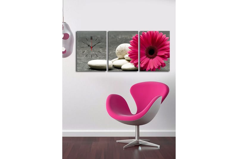 Dekorativ Canvasbilde med Klokke 3 Deler - Flerfarget - Interiør - Veggdekorasjon - Klokker