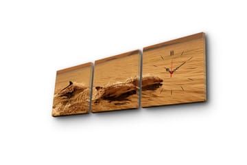 Dekorativ Canvasbilde med Klokke 3 Deler - Flerfarget - Interiør - Veggdekorasjon - Klokker