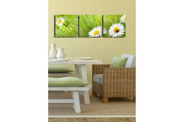 Dekorativ Canvasbilde med Klokke 3 Deler - Flerfarget - Interiør - Veggdekorasjon - Klokker