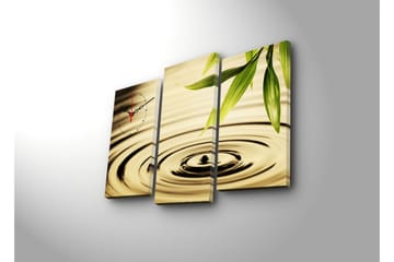 Dekorativ Canvasbilde med Klokke 3 Deler - Flerfarget - Interiør - Veggdekorasjon - Klokker