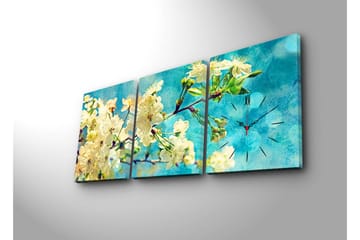 Dekorativ Canvasbilde med Klokke 3 Deler - Flerfarget - Interiør - Veggdekorasjon - Klokker