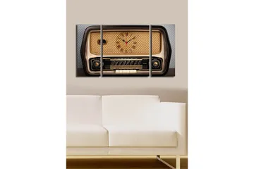 Dekorativ Canvasbilde med Klokke 3 Deler - Flerfarget - Interiør - Veggdekorasjon - Klokker