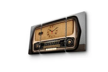 Dekorativ Canvasbilde med Klokke 3 Deler - Flerfarget - Interiør - Veggdekorasjon - Klokker