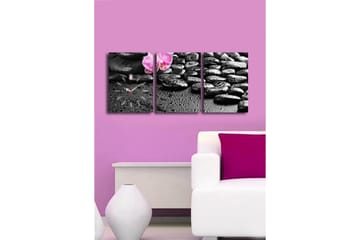 Dekorativ Canvasbilde med Klokke 3 Deler - Flerfarget - Interiør - Veggdekorasjon - Klokker