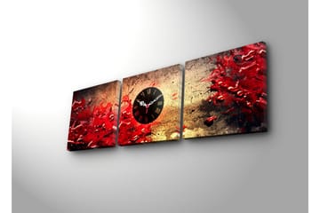 Dekorativ Canvasbilde med Klokke 3 Deler - Flerfarget - Interiør - Veggdekorasjon - Klokker