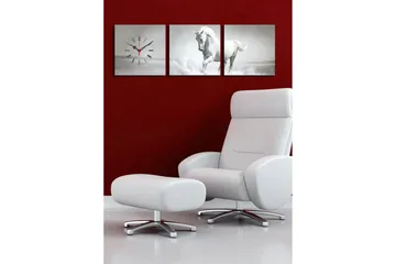 Dekorativ Canvasbilde med Klokke 3 Deler - Flerfarget - Interiør - Veggdekorasjon - Klokker