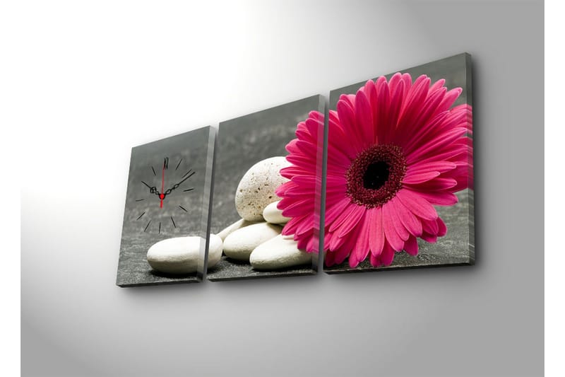 Dekorativ Canvasbilde med Klokke 3 Deler - Flerfarget - Interiør - Veggdekorasjon - Klokker