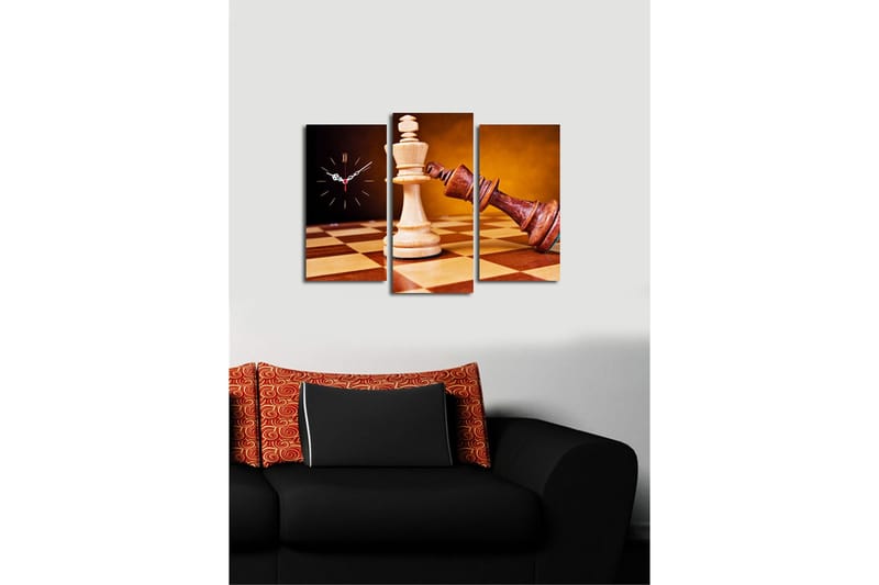 Dekorativ Canvasbilde med Klokke 3 Deler - Flerfarget - Interiør - Veggdekorasjon - Klokker