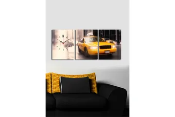 Dekorativ Canvasbilde med Klokke 3 Deler - Flerfarget - Interiør - Veggdekorasjon - Klokker