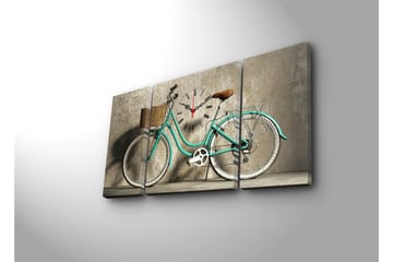 Dekorativ Canvasbilde med Klokke 3 Deler - Flerfarget - Interiør - Veggdekorasjon - Klokker