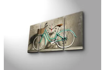 Dekorativ Canvasbilde med Klokke 3 Deler - Flerfarget - Interiør - Veggdekorasjon - Klokker