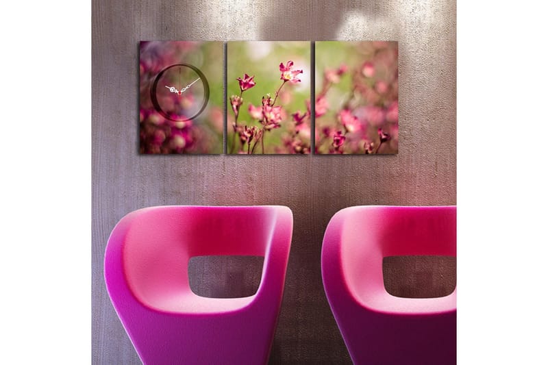 Dekorativ Canvasbilde med Klokke 3 Deler - Flerfarget - Interiør - Veggdekorasjon - Klokker