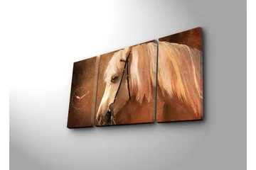 Dekorativ Canvasbilde med Klokke 3 Deler - Flerfarget - Interiør - Veggdekorasjon - Klokker