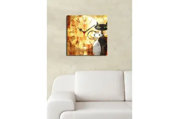 Dekorativ Canvasbilde med Klokke - Flerfarget - Interiør - Veggdekorasjon - Klokker