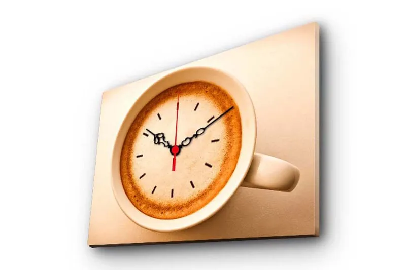 Dekorativ Canvasbilde med Klokke, Flerfarget