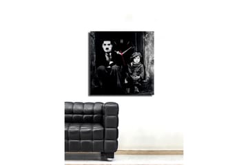 Dekorativ Canvasbilde med Klokke - Flerfarget - Interiør - Veggdekorasjon - Klokker