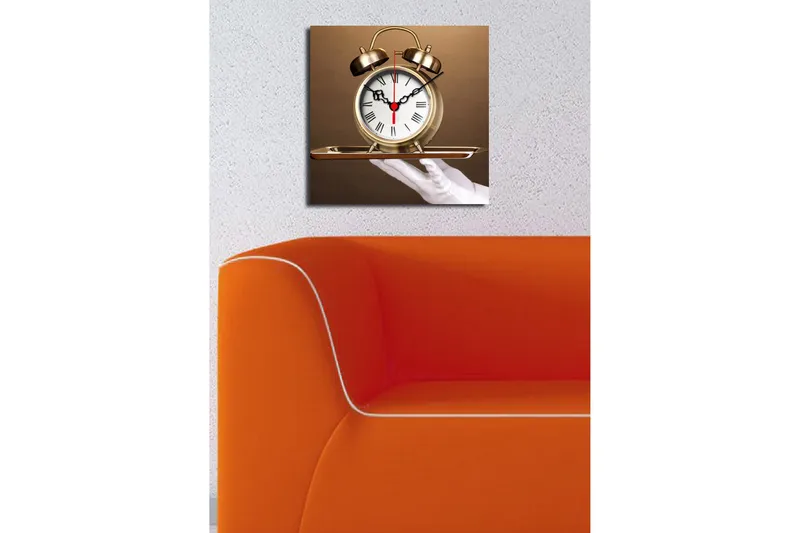 Dekorativ Canvasbilde med Klokke - Flerfarget - Interiør - Veggdekorasjon - Klokker