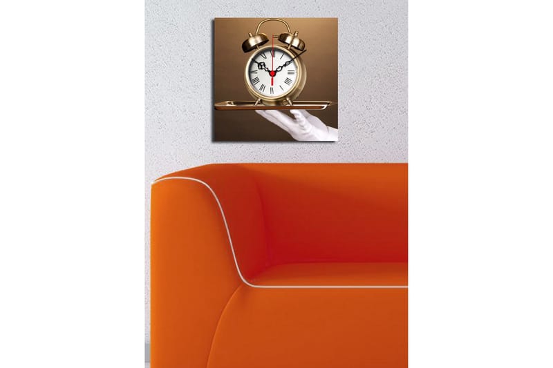 Dekorativ Canvasbilde med Klokke - Flerfarget - Interiør - Veggdekorasjon - Klokker