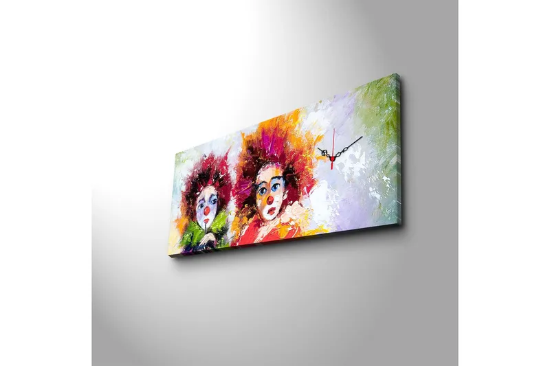 Dekorativ Canvasbilde med Klokke - Flerfarget - Interiør - Veggdekorasjon - Klokker