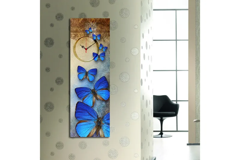 Dekorativ Canvasbilde med Klokke - Flerfarget - Interiør - Veggdekorasjon - Klokker